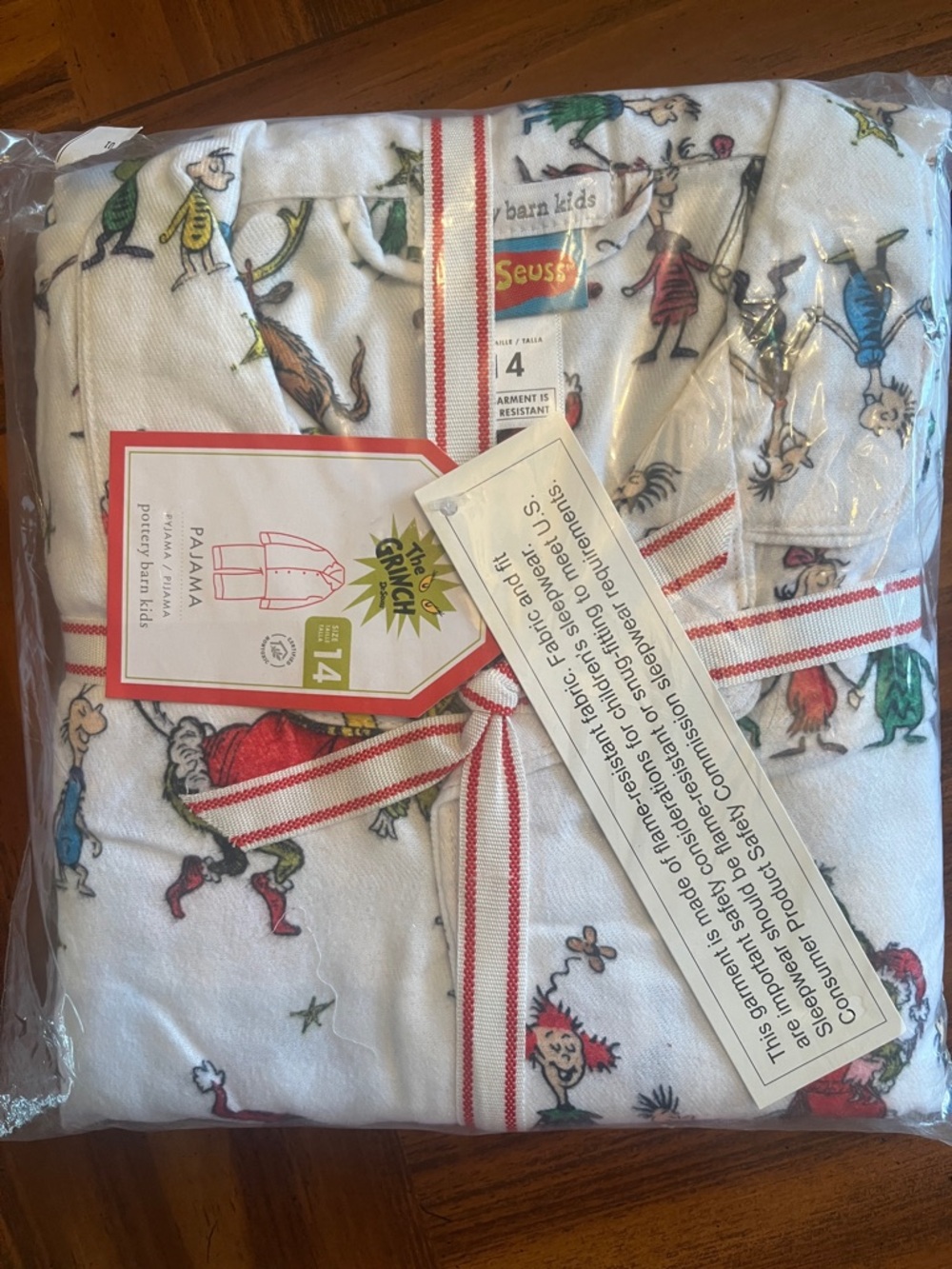 Pottery Barn Kids White Dr. Seuss Character Pajama Set - Multicolor Print